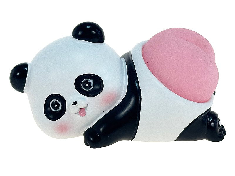 figurka królik lub panda z pupą gniotkiem 8cm żelowa pupa
