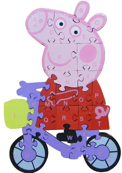 Drewniane puzzle Świnka  ok.24 cm   (P642B5)