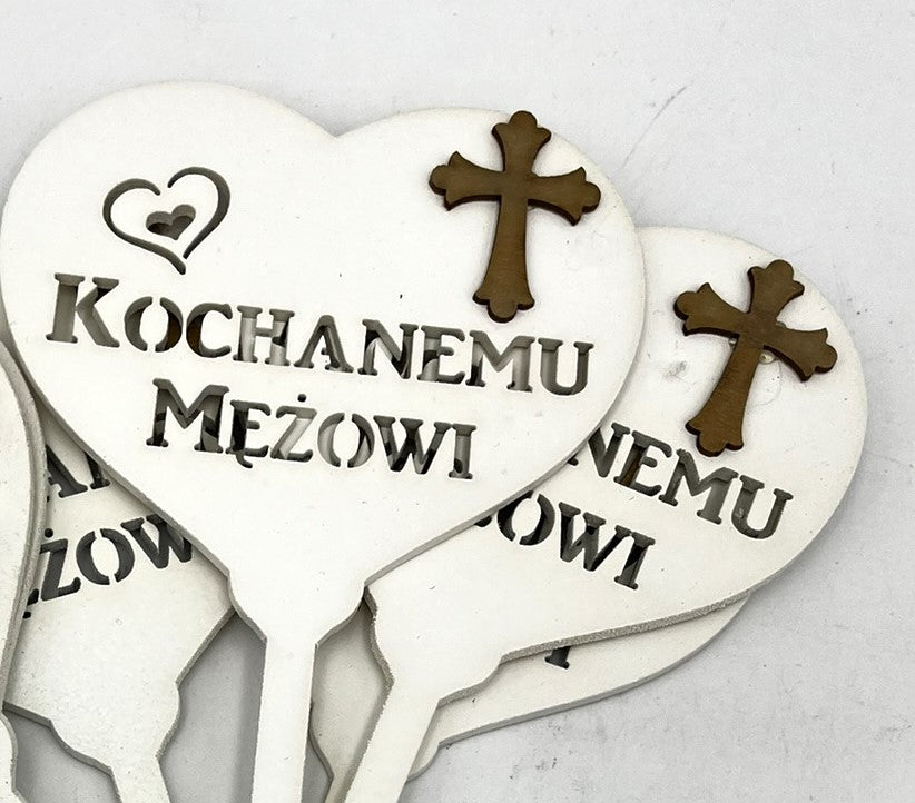 serce na piku  6szt. KOCHANEMU MĘŻOWI