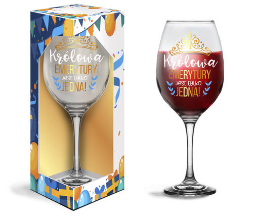 kieliszek do wina - Królowa Emerytury  580ml