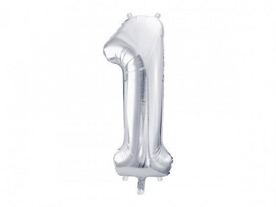 balon cyfra 86cm ''1'' SREBRNA | FB1M-1-018