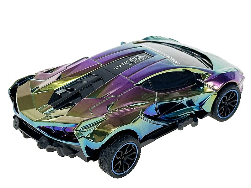 auto sportowe 15cm z powłoką UV (neonową) po popchnięciu do przodu driftuje na boki 17 x 14 x 4,5cm