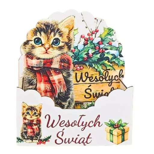 flower box świąteczny pudełko prezentowe mikołajki Boże Narodzenie – KOT ŚWIĘTA