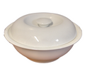 miska z pokrywą biała porcelana | SN01304