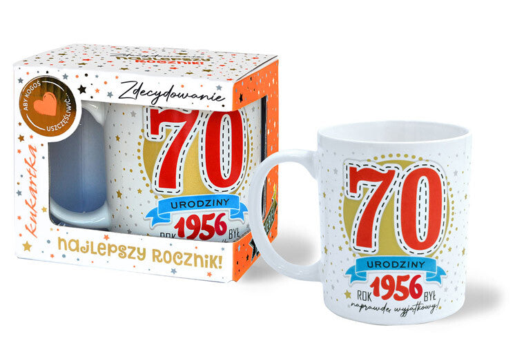 kubek premium Urodziny 70 cyfry roczniki Q 1075