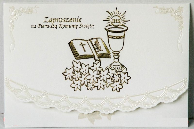 zaproszenia Komunia Święta  10szt.   3523