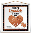 ramka 22x22cm puzzle 3D Super Dziadek z klasą