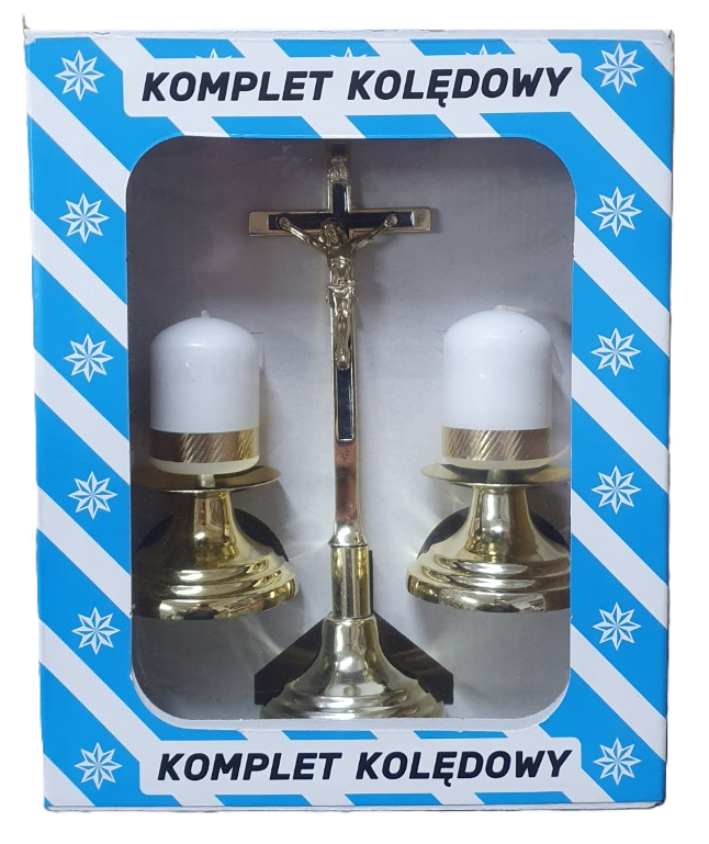 komplet kolędowy zestaw złoty