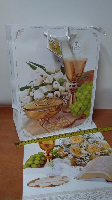 torebka prezentowa 12szt. 26x32 KOMUNIA ŚWIĘTA mix