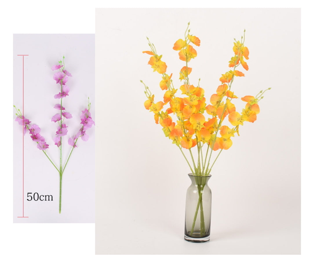kwiat sztuczny ORCHIDEA 10szt drobna na łodydze 3-ramienna 50 cm  mix KCR-102A,B,C,D,G