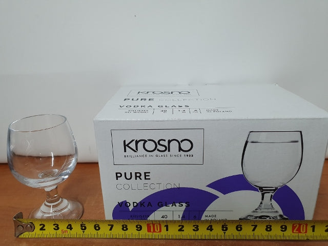 kieliszki do wódki na nóżce 6szt.  KROSNO 40ml  PURE