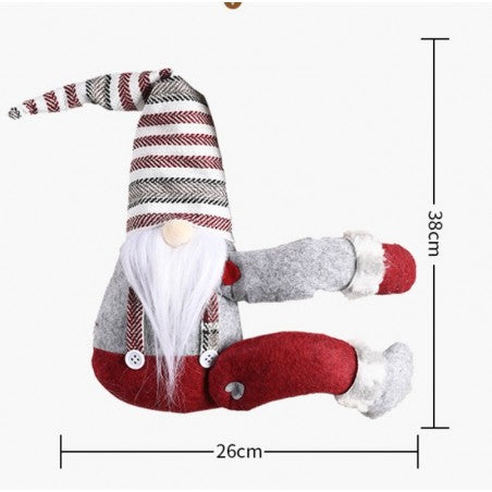 mikołaj skrzat krasnal świąteczny Boże Narodzenie na rzep 38 cm Jodełka KSN23