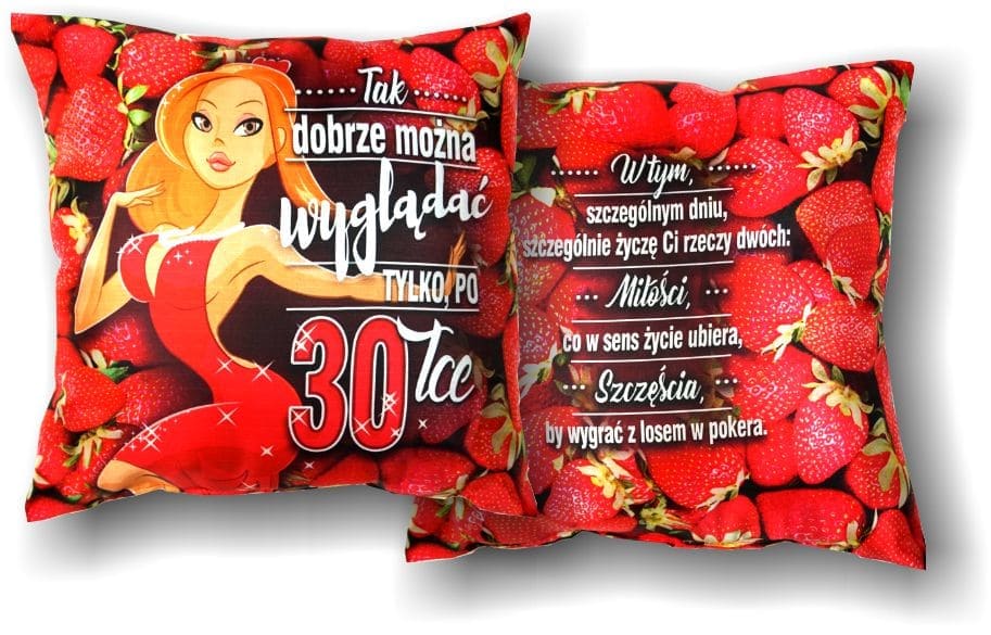 poduszka kolorowa 40x40 URODZINY ''30''