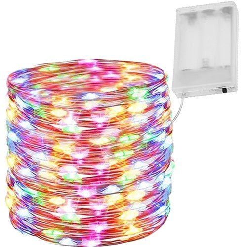 lampki na druciku 100 LED  - multicolor  | 1699