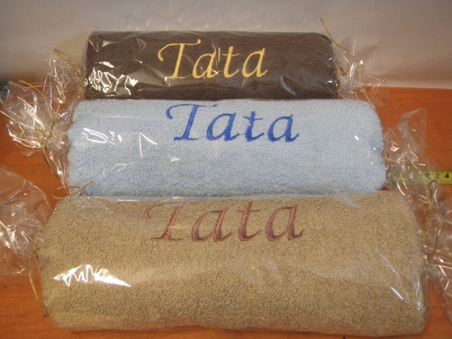 ręcznik haftowany 50 x 100 TATA