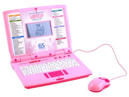 laptop edukacyjny polsko angielski 65 funkcji różowy Z3321
