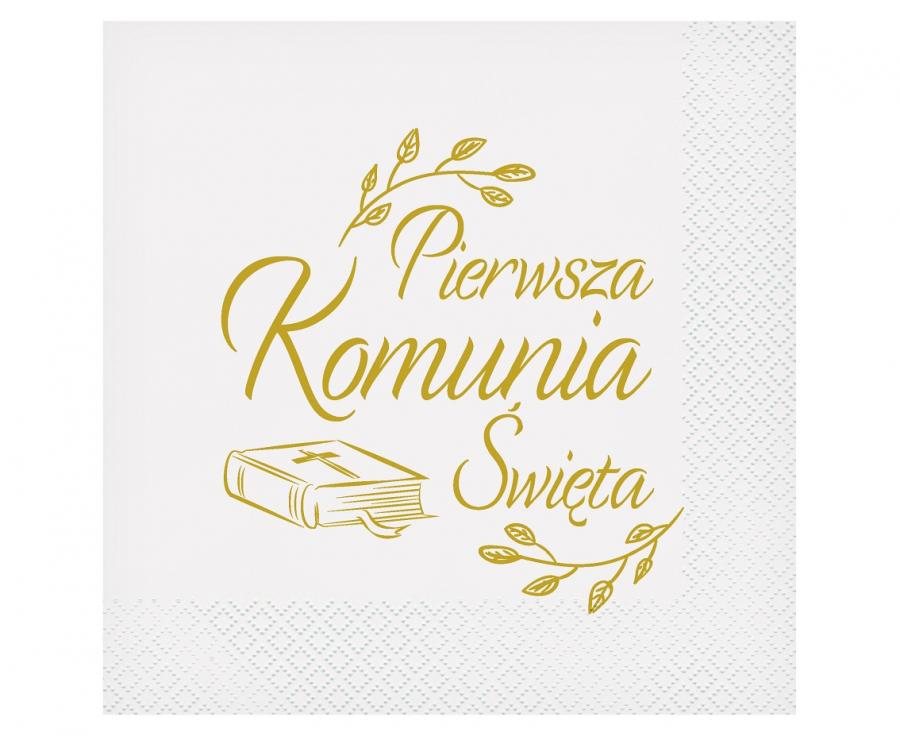 serwetki 20szt KOMUNIA 33x33cm PW-SKBB