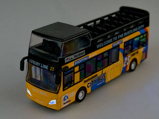 metalowy AUTOBUS piętrus otwierane drzwi | ZA2094 ZO
