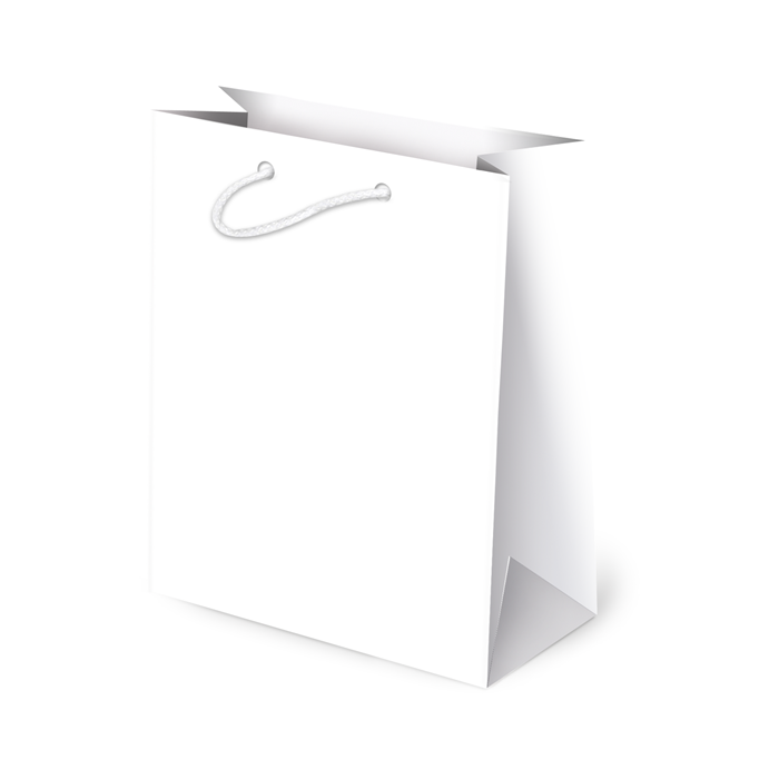 torebki ozdobne 10szt. T-4N set 1 BIAŁE NEUTRAL 16 x 24 x 7,5 cm