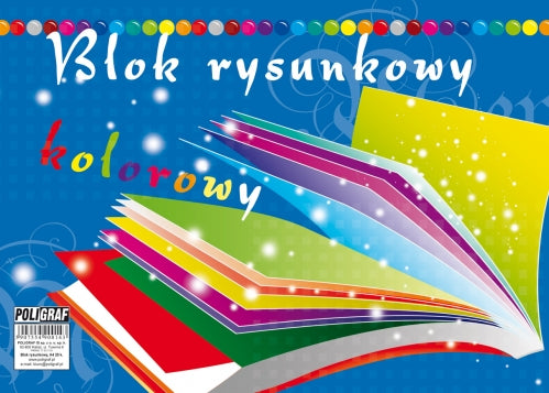 blok rysunkowy 10szt. KOLOR  A4/20K