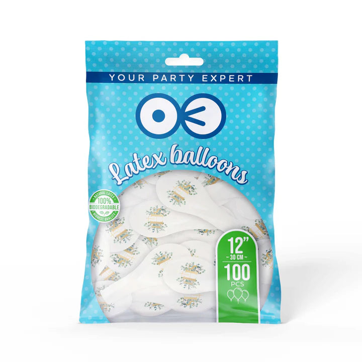balony komunijne biodegradowalne IHS Eukaliptus 12cali 100szt. 129623