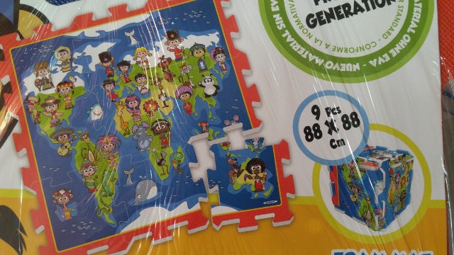 puzzle piankowe MATA Dzieci Mapa Świata  ZA3149