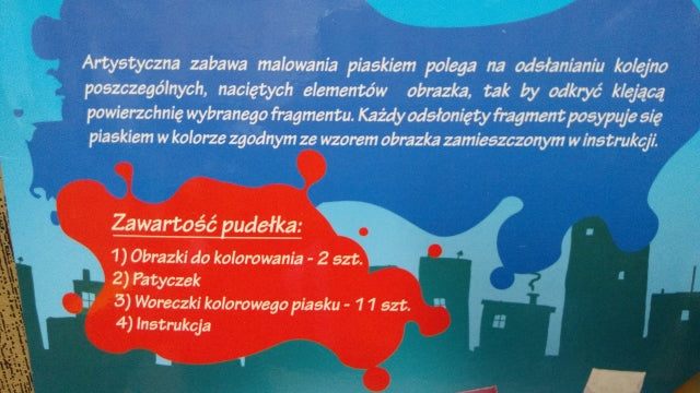 piaskowe malowanki POLICJA/POGOTOWIE