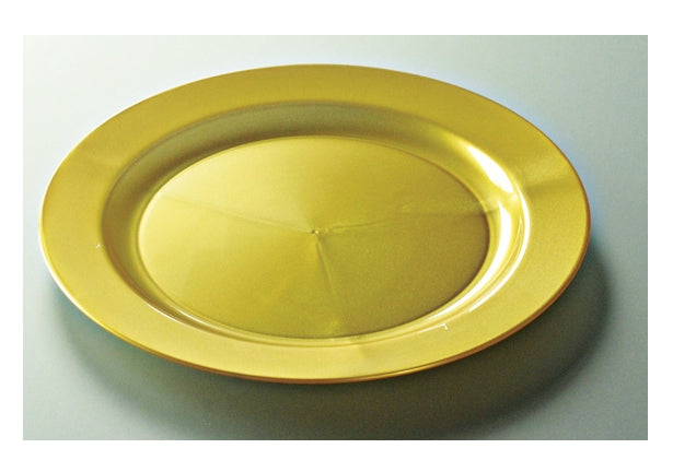 talerze 12szt. plastikowe 19cm  złote | 34-35