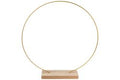 stojak ring metalowy z drewnianą podstawką rozm. 28cm SMD-028