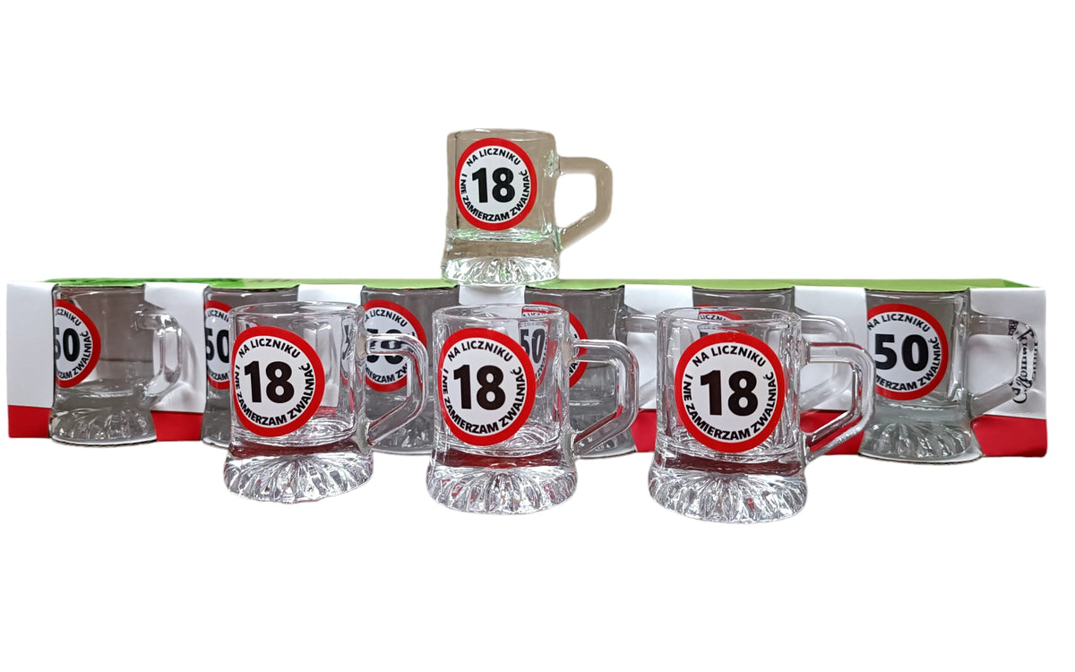 kieliszek kufelek 6szt. 18-nastka 25ml