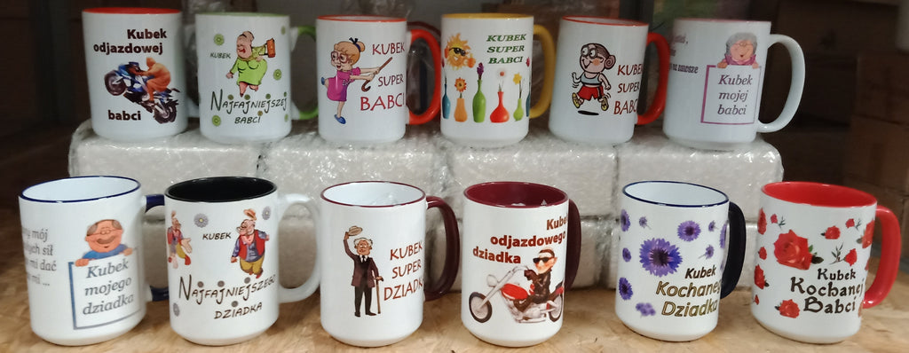 kubek ceramiczny duży w kartoniku 450ml  Babcia.