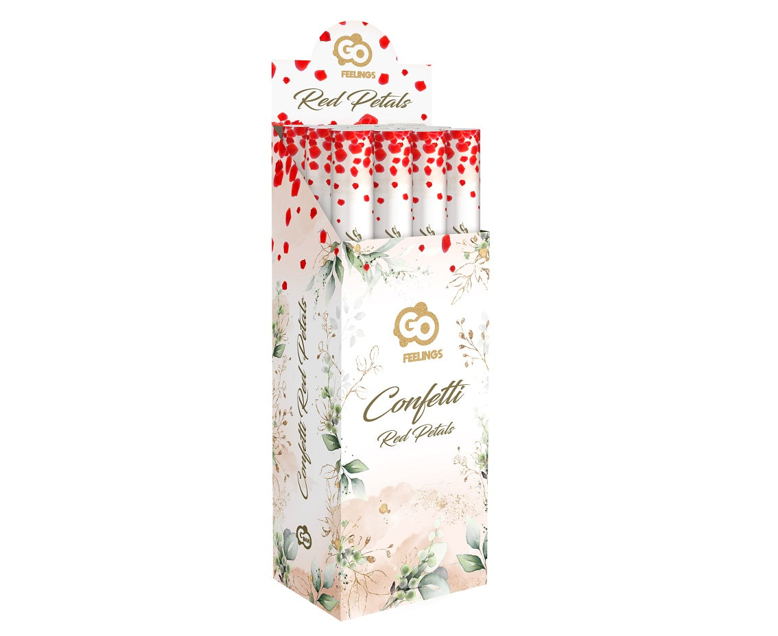 konfetti 60cm CZERWONE PŁATKI RÓŻ JC-KPPC60