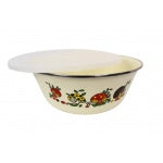 miska emaliowana + pokrywka GRZYBKI 16 x 7 cm  AE-A1016