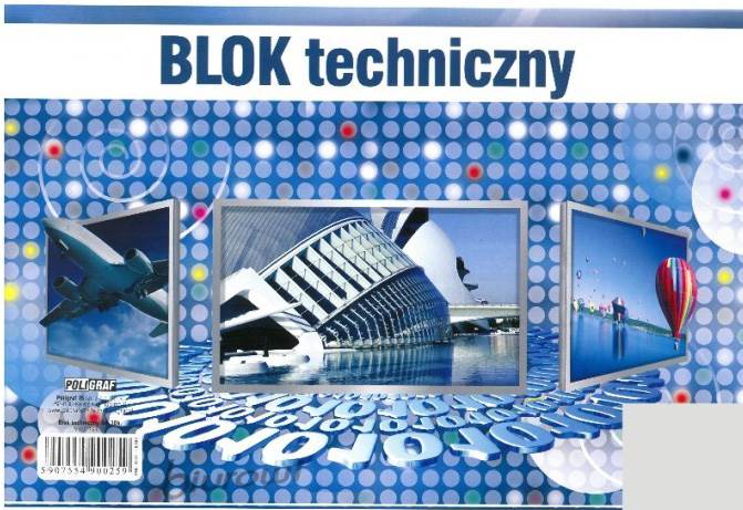 blok 10szt.  techniczny biały A4 | A4Q