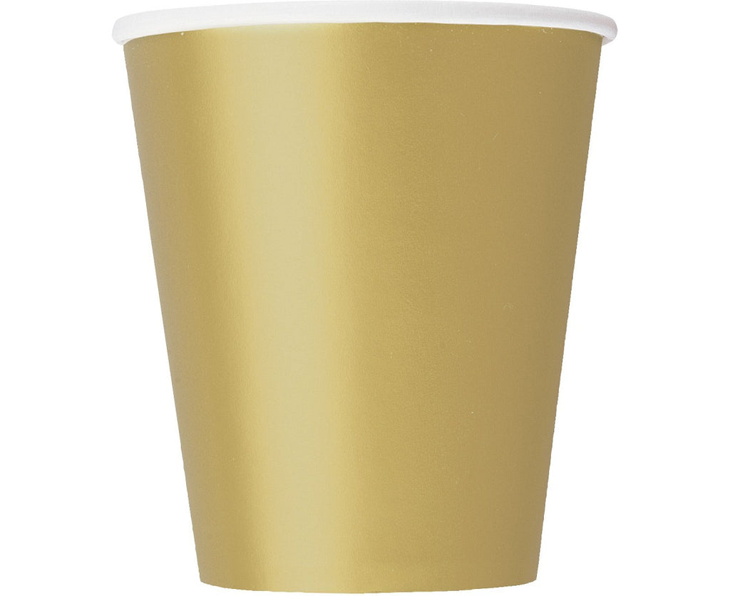 kubeczki papierowe złote 270 ml. 8 szt. 3326EU