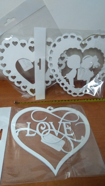 serce drewniane zawieszka 20cm Walentynka