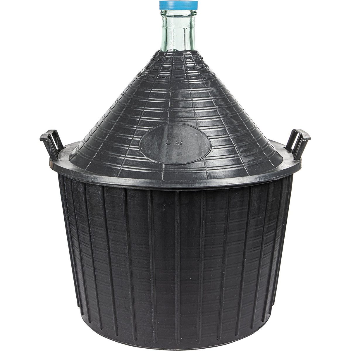 balon na wino w koszu plastikowym 54l