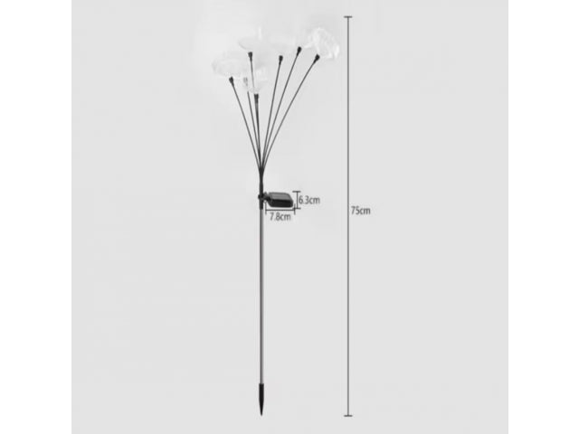 lampa 2szt  solarna ogrodowa meduza LED 87cm   soly8007cw