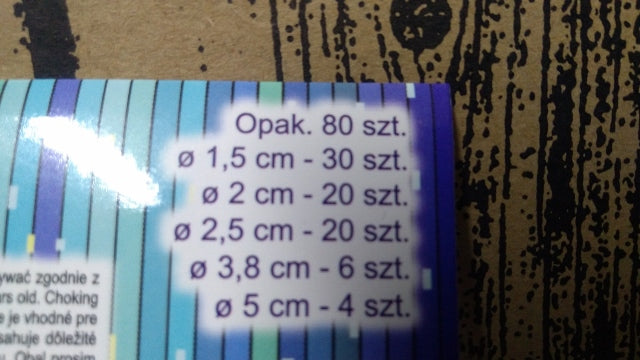 pompony 80szt. BIAŁE mix rozm. | POM-002