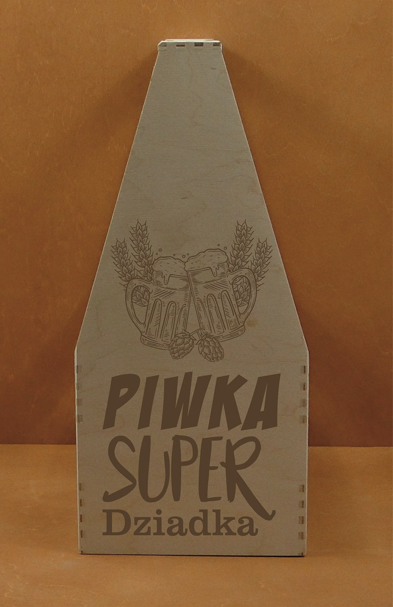 skrzynka na butelki Dla Dziadka transporter nosidełko /  37 x 23,5 x 16,5  cm   /  P1389
