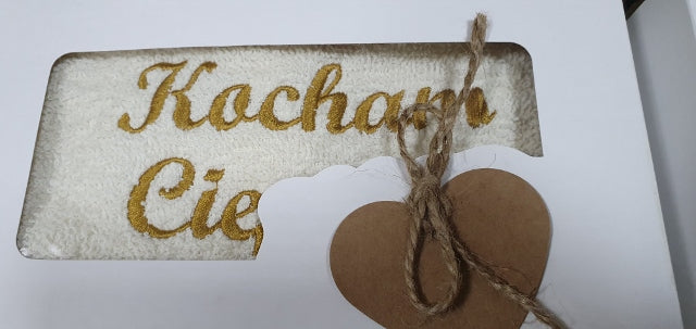 ręcznik w pudełku 50X100 KOCHAM CIĘ