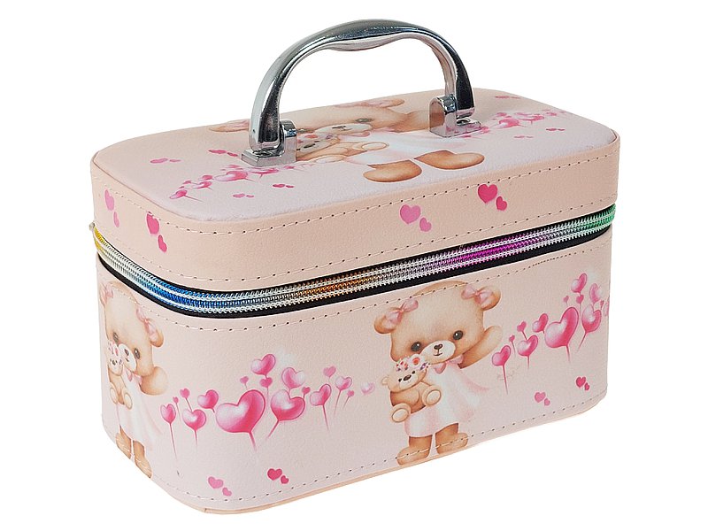 kuferek S z lusterkiem zapinany na zamek 19 x 12 x 11cm