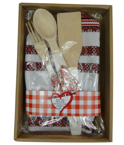 zestaw kuchenny w pudełku dla Kochanej Babci   28 x 20 cm.      P1489W1