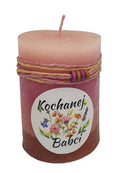 świeczka z koralikami 10 x 6,5cm dla Kochanej Babci