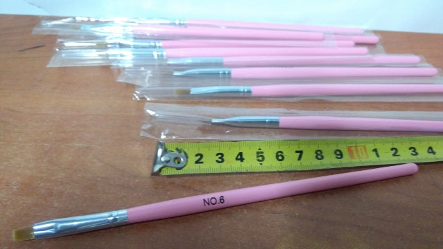 pędzelki drewniane 10szt. do żelu NO6. | P002536-6D