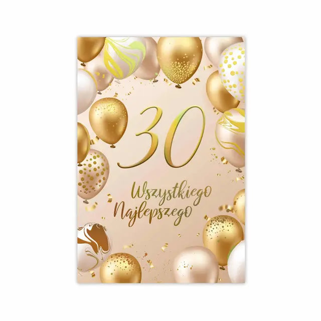B6 kartka na 30 Urodziny - 19
