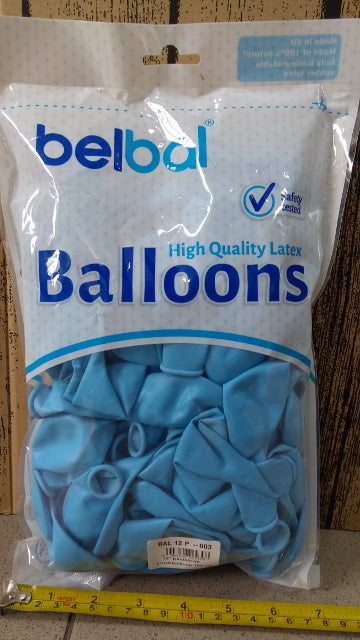 balony pastelowe 100szt. NIEBIESKIE 12'' | BAL12P-003