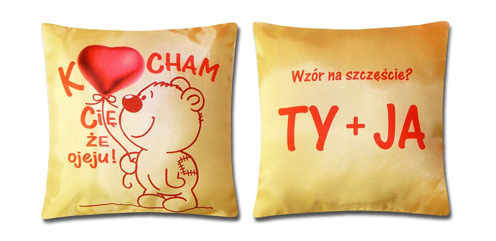 poduszka dwustronna  - Kocham Cię że ojeju! S93