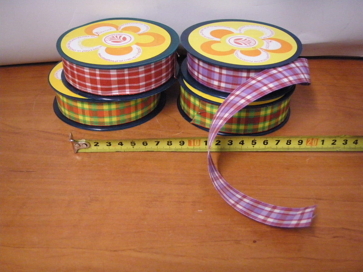 wstążka materiał krata 2,5/10 225245