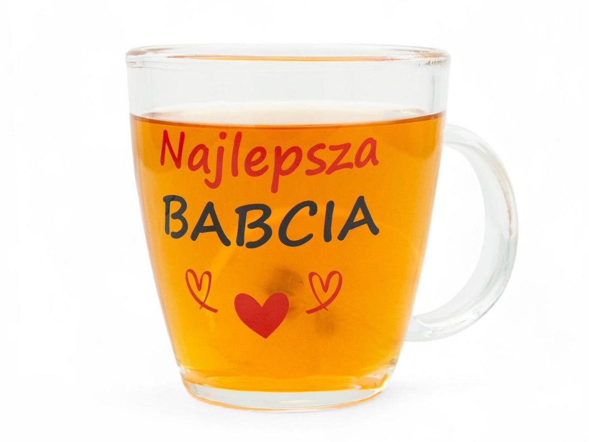 kubek szklany 390 ml Babcia wie lepiej